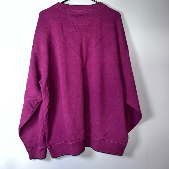 Vintage Alexander Julian Colours Sweatshirt XL Purple Crewneck 100% Cotton - Picture 3 of 10